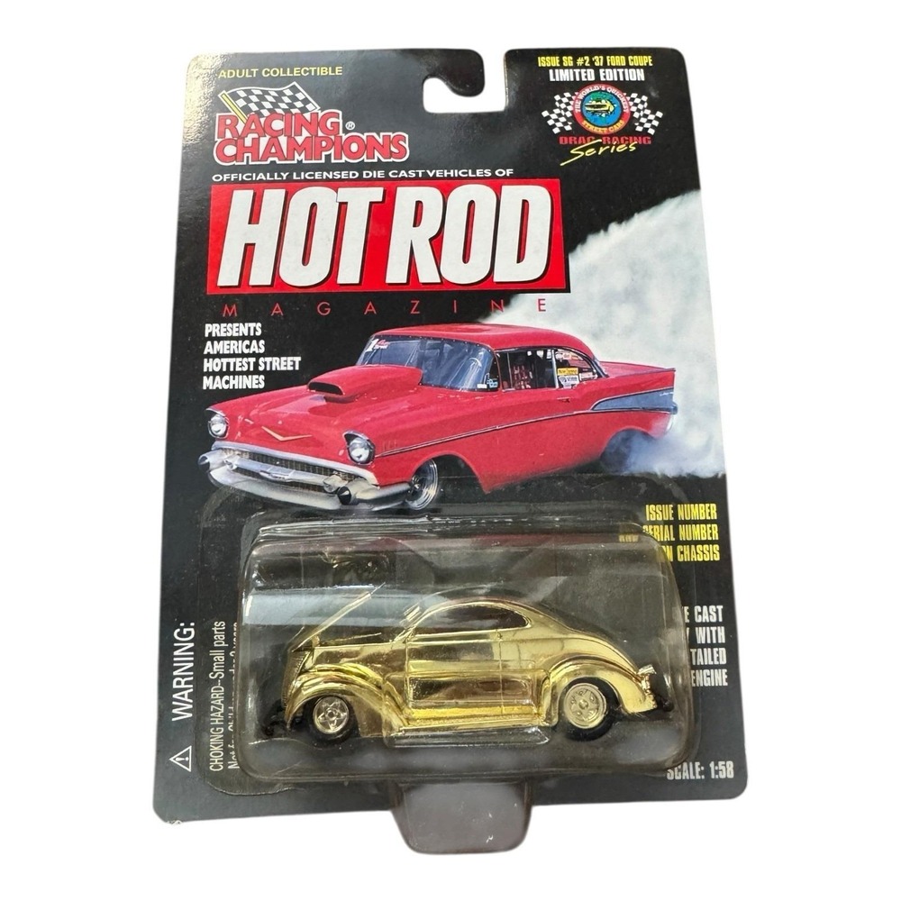 Racing Champions Hot Rod Magazine Thom Taylor 37 Ford Coupe SG 2 Gold Chase‎